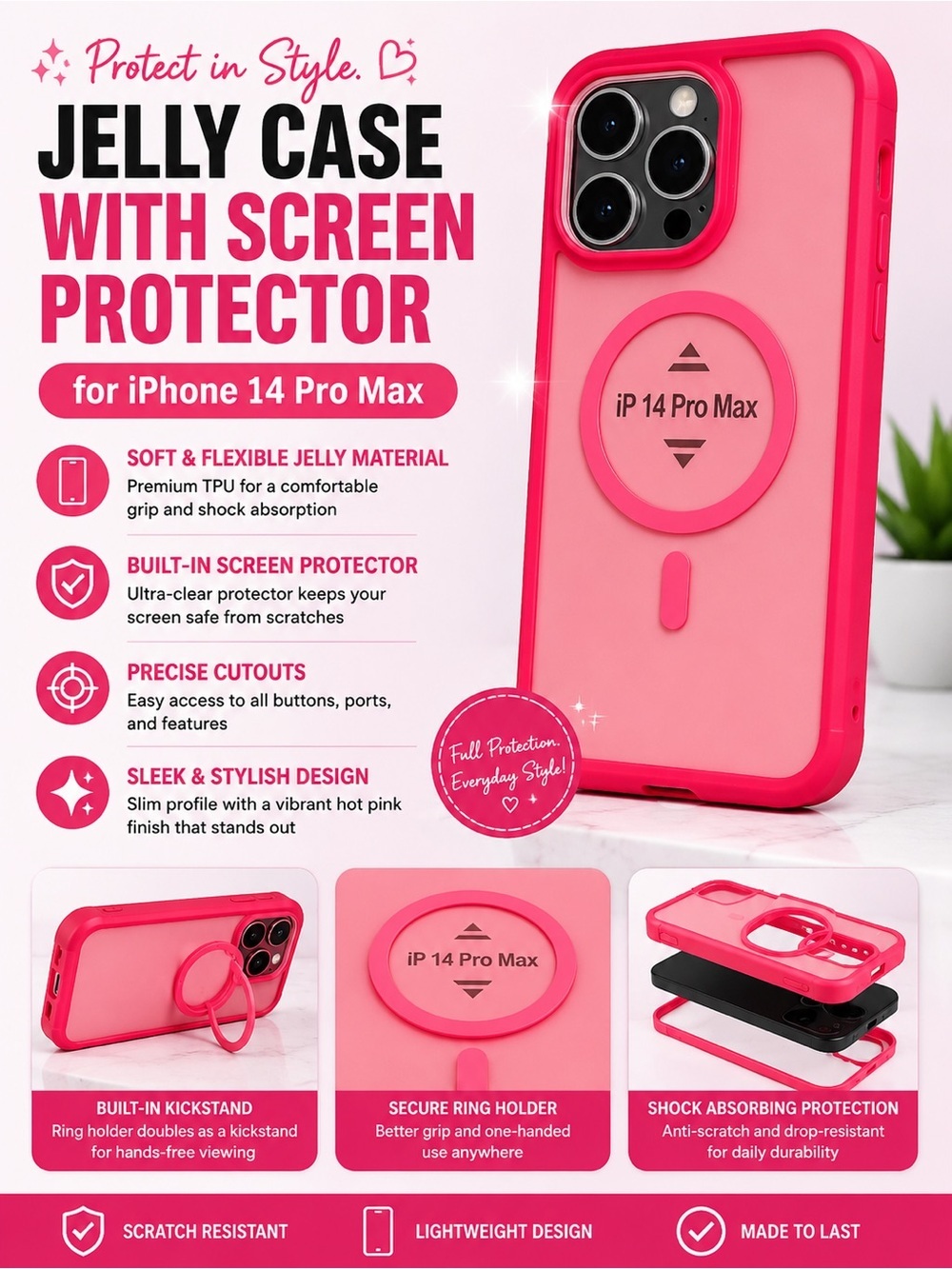 Apple Pink iPhone 14 Pro Max MagSafe Case
